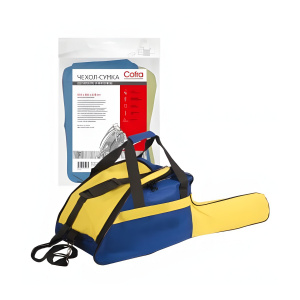 Чехол-сумка для бензопилы COFRA RC-7131 (410х265х250 мм + 400х130 мм для шины,св.син/желт,синтетика)