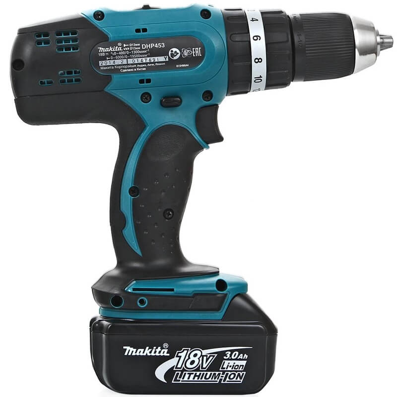 Дрель аккумуляторная ударная MAKITA DHP453RFE