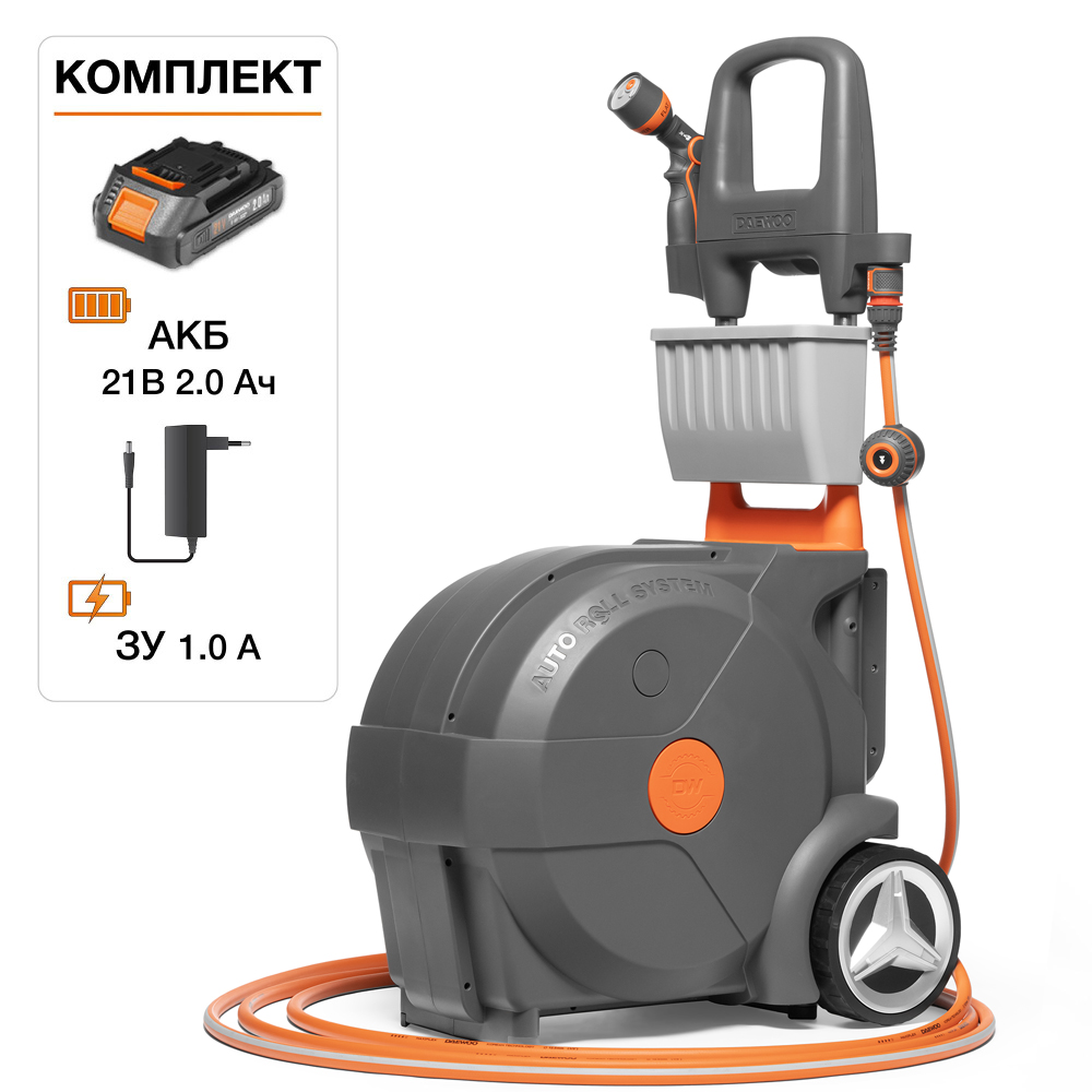 Тележка с шлангом 40 м, аккумуляторная DWR 4021Li SET DAEWOO