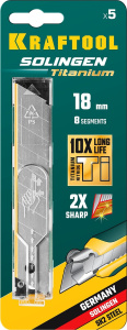 Лезвия для ножа 18 мм (5 шт., сегментированные) KRAFTOOL 09605-TIN-18-S5_z02