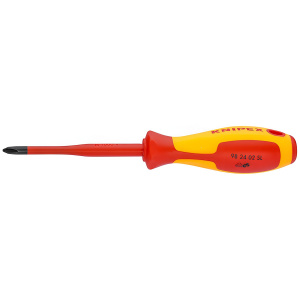 Отвертка диэлектрическая PH 2 х 100 мм (тонкая) VDE KNIPEX KN-982402SL