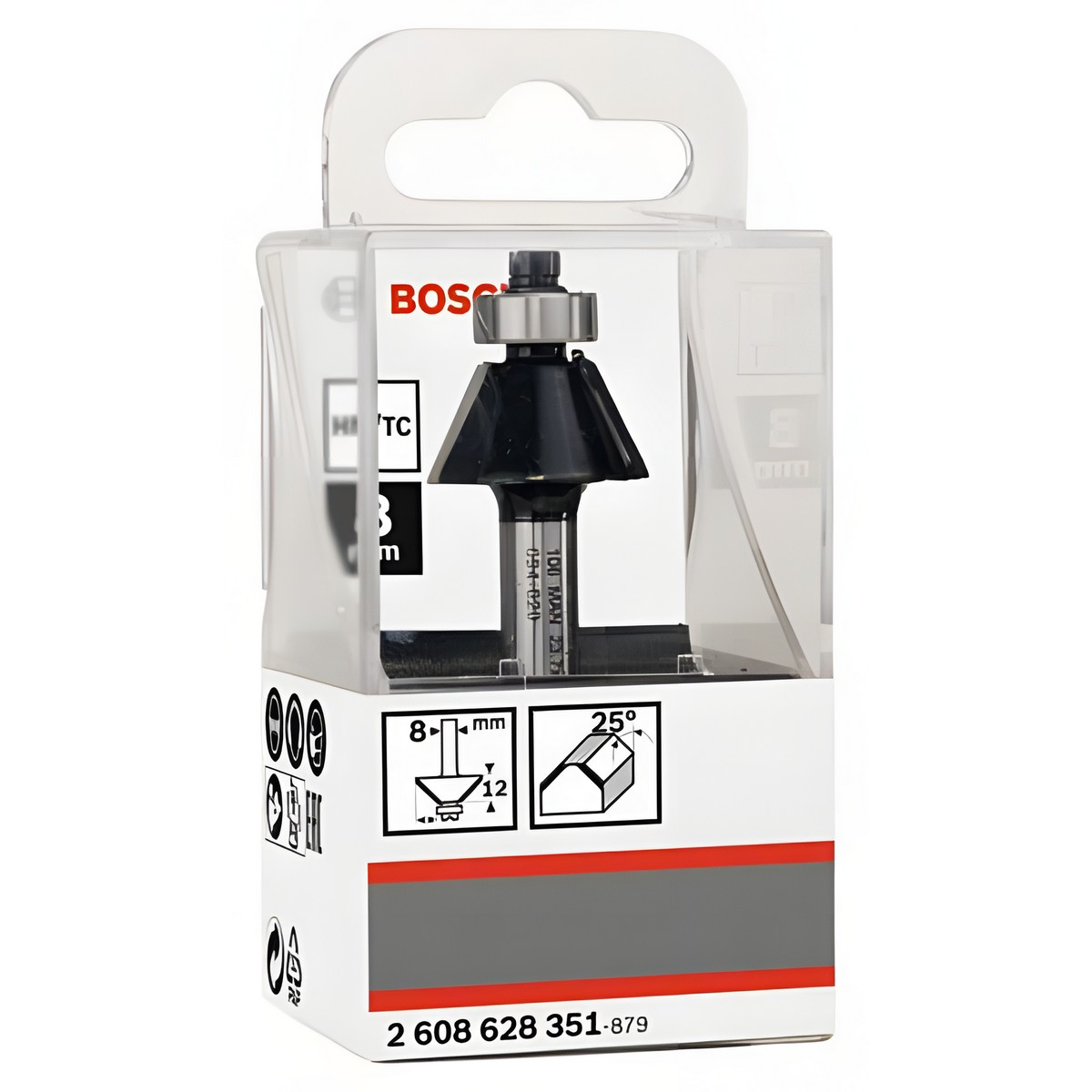 Фреза фасочная (d8/D23.7/H11.7/L54 мм) HM BOSCH 2608628351