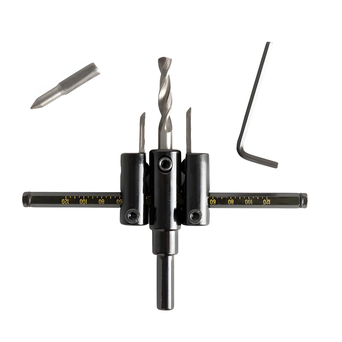 Сверло по дереву регулируемое 30-120 мм (балеринка) ПРАКТИКА 032-621