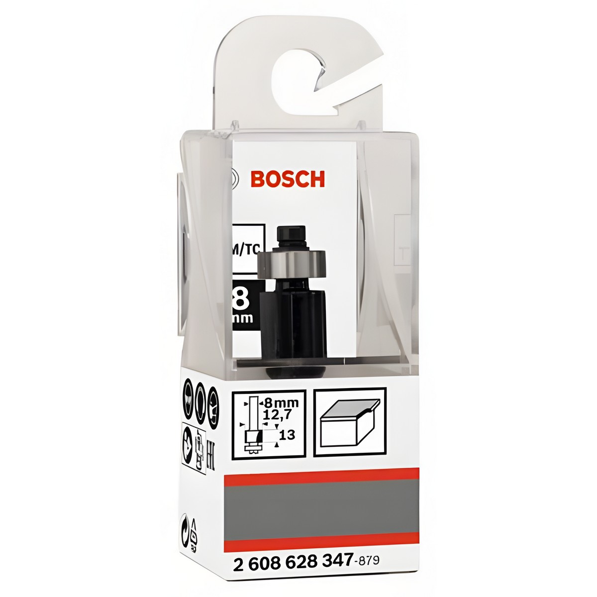 Фреза кромочная (d8/D12.7/H13/L56) HM BOSCH 2608628347