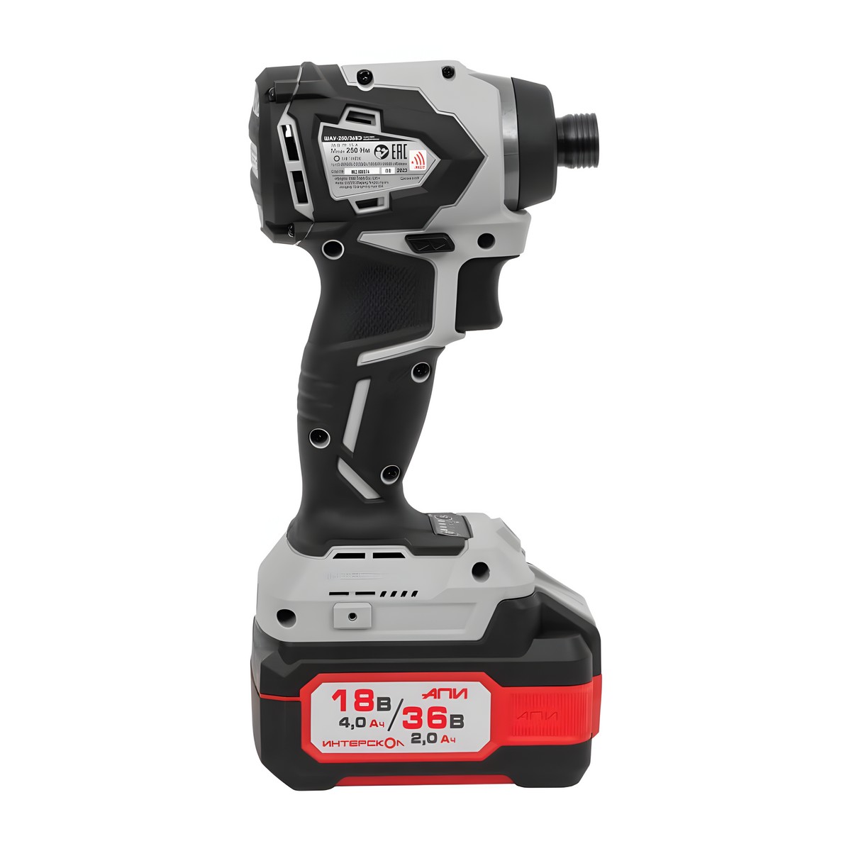 Шуруповерт аккумуляторный ударный ИНТЕРСКОЛ ШАУ-250/36ВЭ АПИ