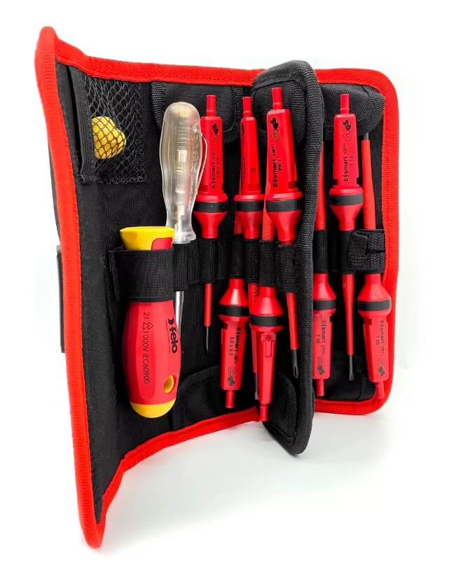 Набор диэлектрических стрежней с рукояткой E-SMART 12 шт. (SL/PH/PZ/TX, в сумке) FELO 06381204