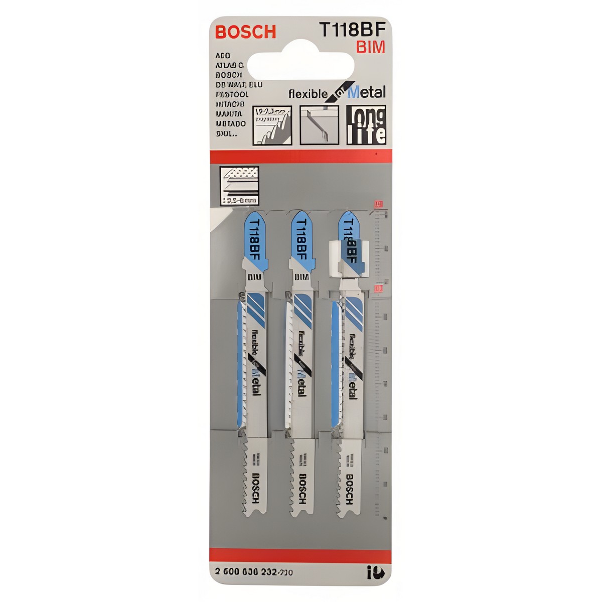 Полотно пильное T 118 BF Flexible for Metal (3 шт.) BOSCH 2608636232