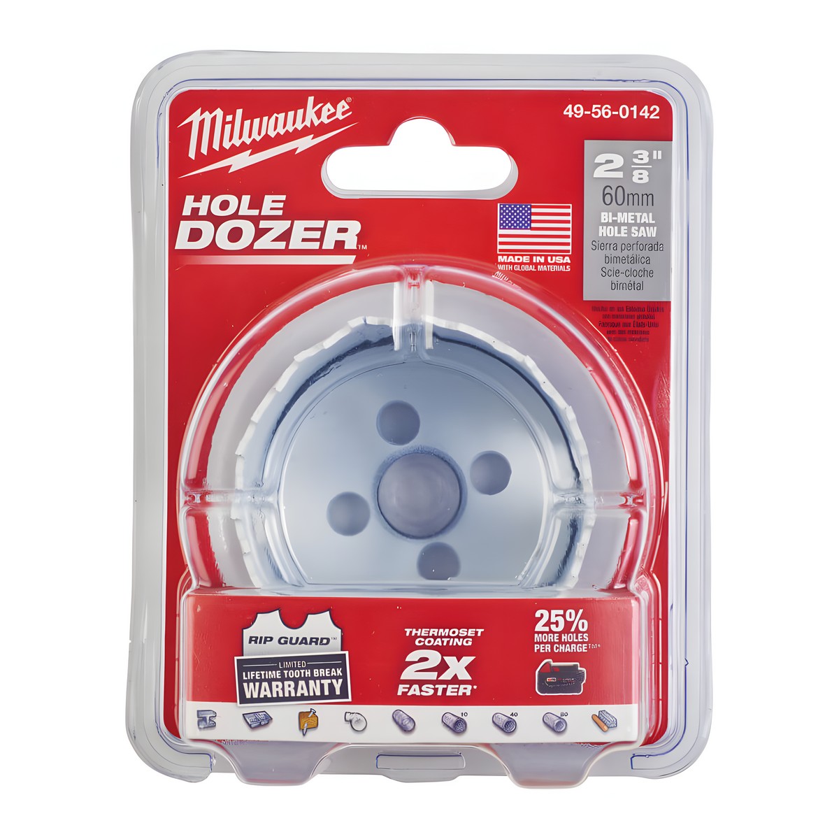 Коронка Bi-Metal 60 мм MILWAUKEE 49560142