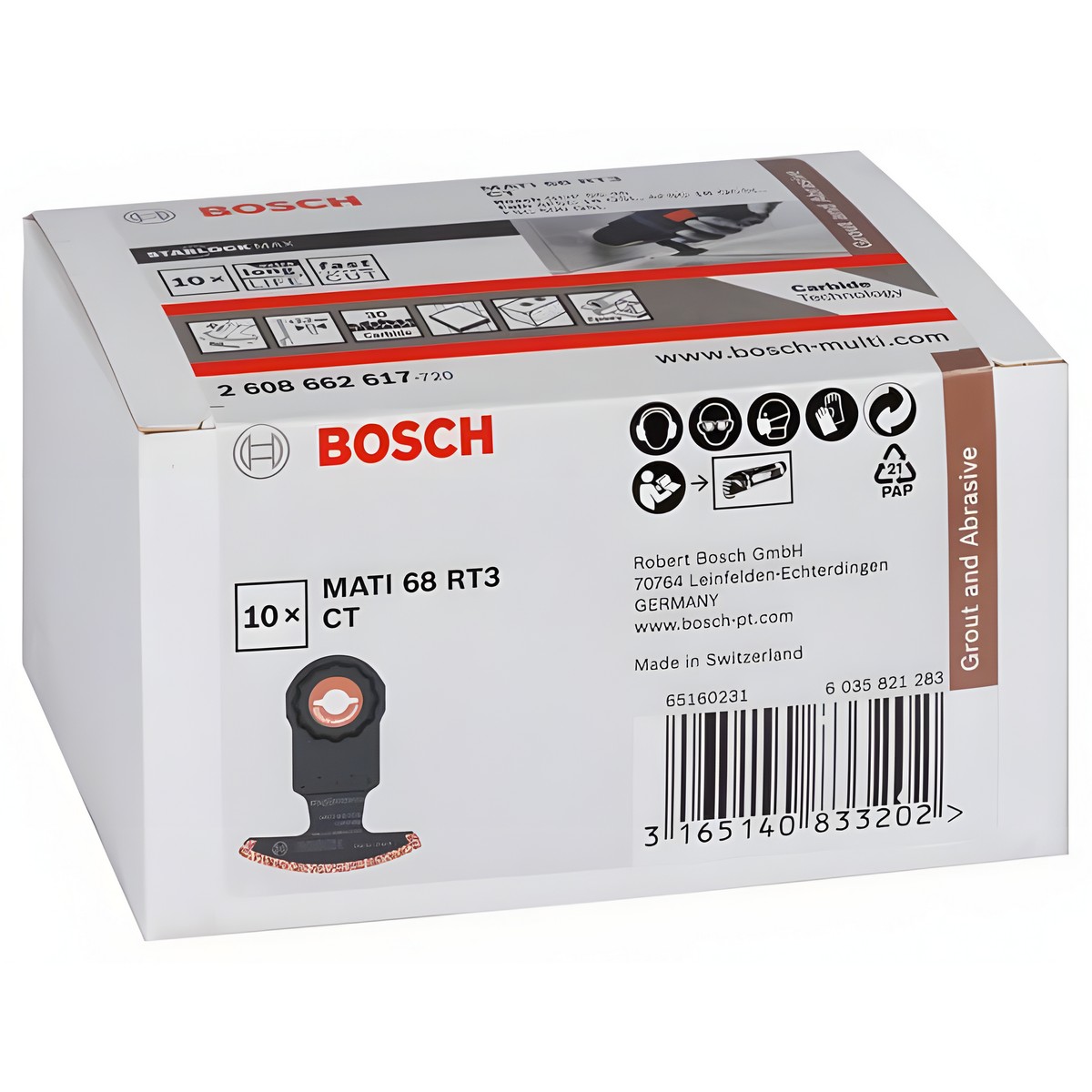 Диск пильный сегментированный Carbide-RIFF MATI 68 RT3 Grout and Abrasive (1 шт.) BOSCH 2608662617