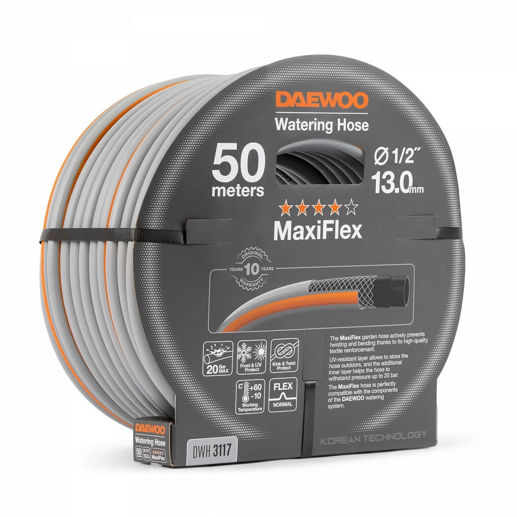 Шланг MaxiFlex 50 м, 1/2'' (13 мм) DWH 3117 DAEWOO