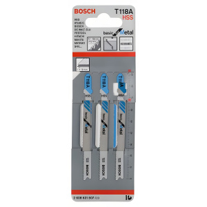 Полотно пильное T 118 A HSS (3 шт.) BOSCH 2608631507