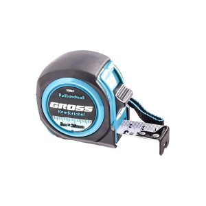 Рулетка 5 м х 25 мм (обрезиненный корпус) GROSS Komfortabel 32562