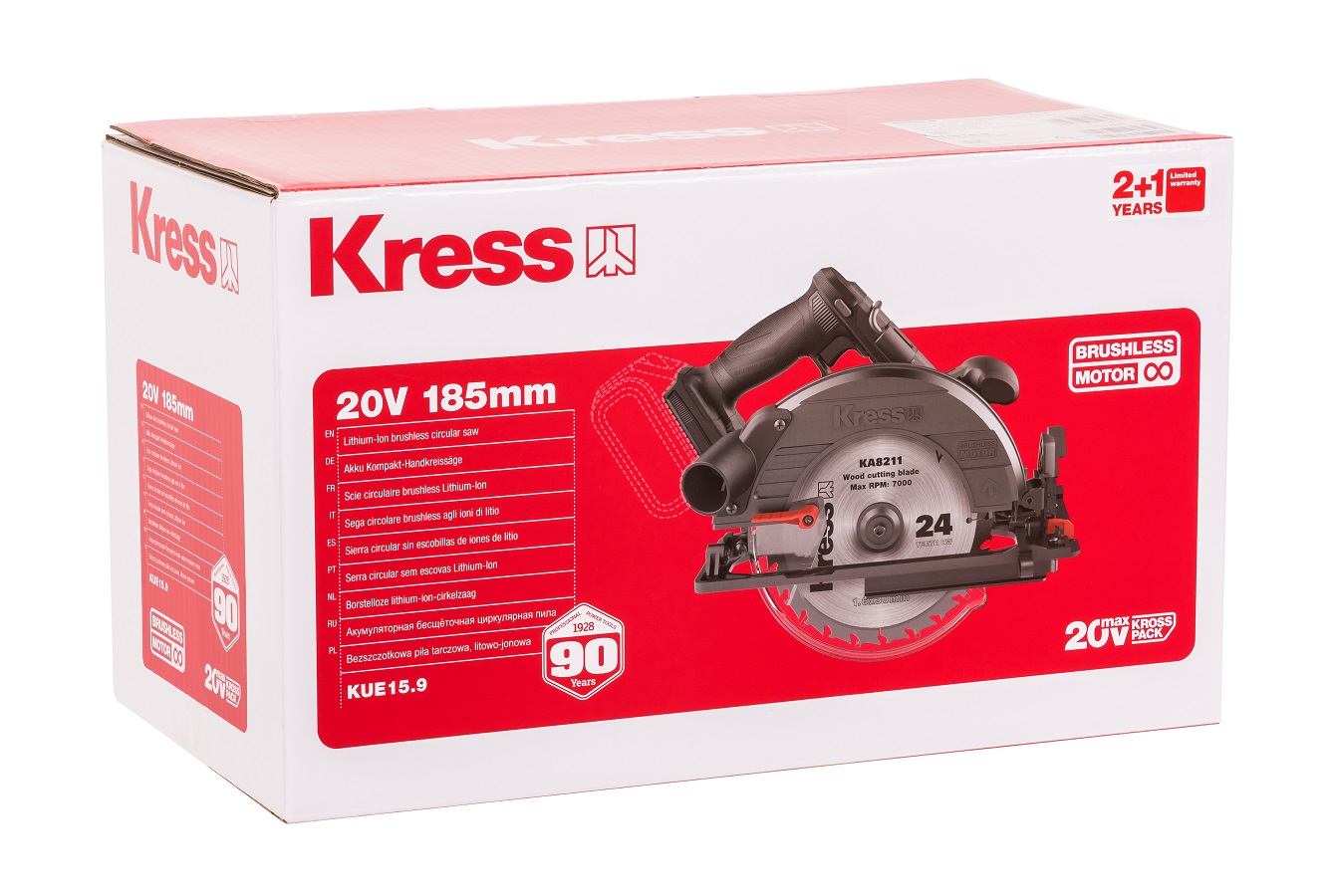 Пила дисковая аккумуляторная KRESS KUE15.9 (без АКБ и ЗУ)