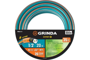 Шланг 1/2'' 20 м (35 атм., армированный, 5-ти слойный) GRINDA PROLine Expert 5 429007-1/2-20