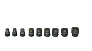 Набор ударных торцевых головок (9 шт., 1/2'',10,11,13,17,19,21,22,24,27) Impact Black MAKITA E-16617