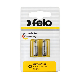 Бита PZ 1 х 25 мм (2 шт.) Industrial FELO 02101036