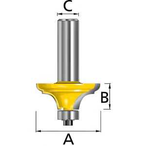 Фреза профильная (d8/D38.1/H15.9/L47.9/R3.18/9.5) MAKITA D-11704