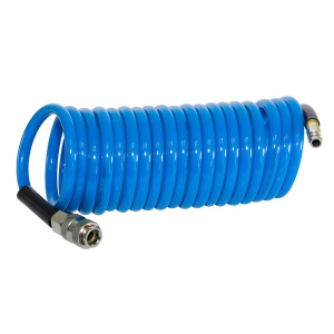 Шланг спиральный полиуретановый с фитингами (5 м, 8 х 12 мм, 15 бар) FUBAG 170304