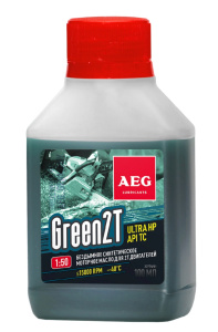 Масло AEG Green HP 0,1 л (синтетическое, для 2-тактных двигателей, зеленое) 33770