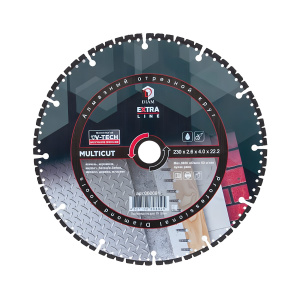Диск алмазный 230 х 2.6 х 4.0 х 22.2 мм MultiCut Extra Line (универсальный) DIAM 000691