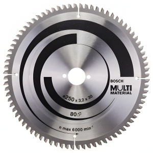Диск пильный 250 х 30 мм 80T MultiMaterial BOSCH 2608640516