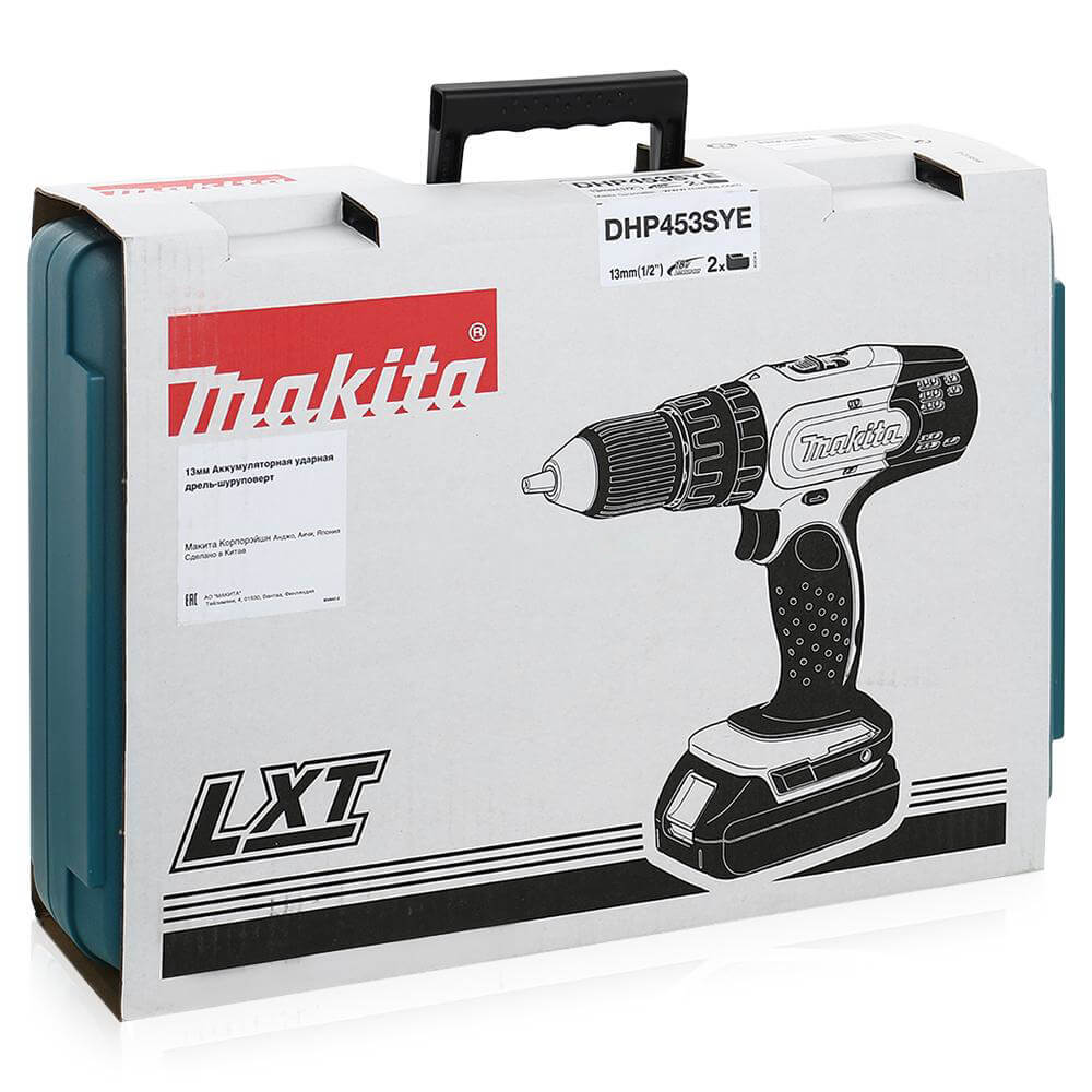 Дрель аккумуляторная ударная MAKITA DHP453SYE
