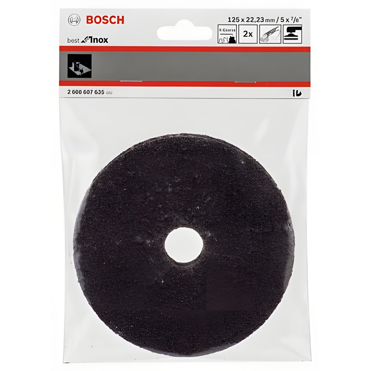 Круг войлочный 125 х 22.2 мм (очень крупный, 1 шт.) Best for Inox BOSCH 2608607635