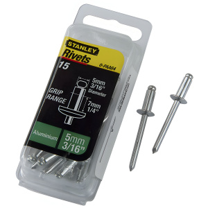 Заклепки алюминиевые 5 х 7 мм (15 шт.) STANLEY 1-PAA64T