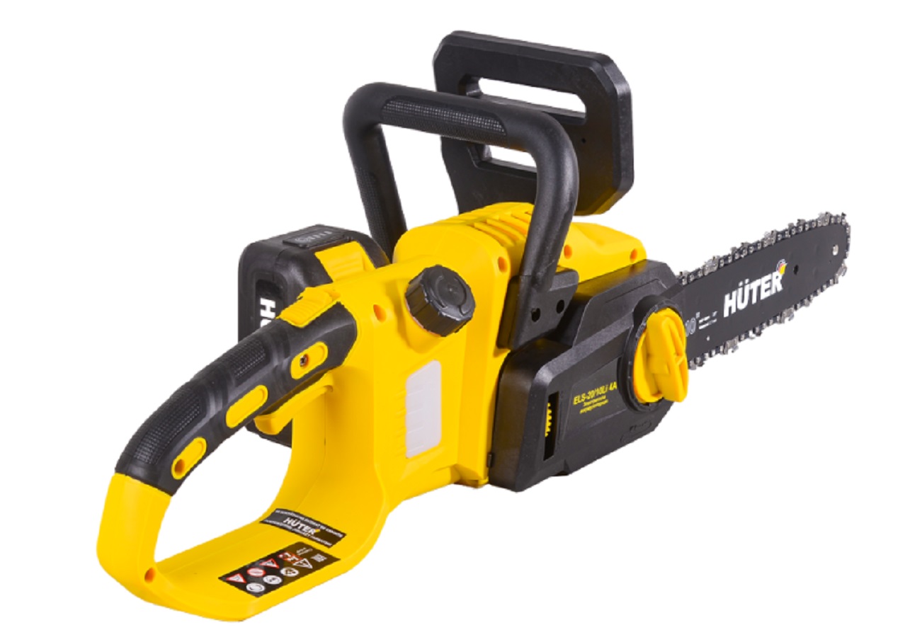 Пила цепная аккумуляторная HUTER ELS-20/10 Li 4А (АКБ 4А*ч и ЗУ в комплекте)