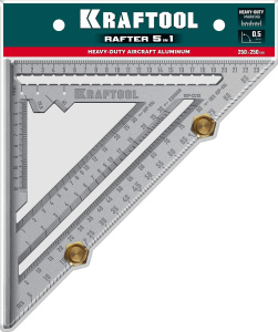 Угольник кровельный 250 мм, 5-в-1, высокоточный KRAFTOOL GRAND 3441-25