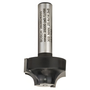 Фреза кромочная фасонная (d8/D25.4/H14/L46/R6.3) HM BOSCH 2608628355