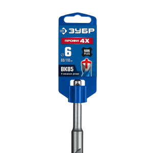 Бур 6 х 110 мм SDS-Plus ЗУБР ПРОФИ-4Х 29313-110-06