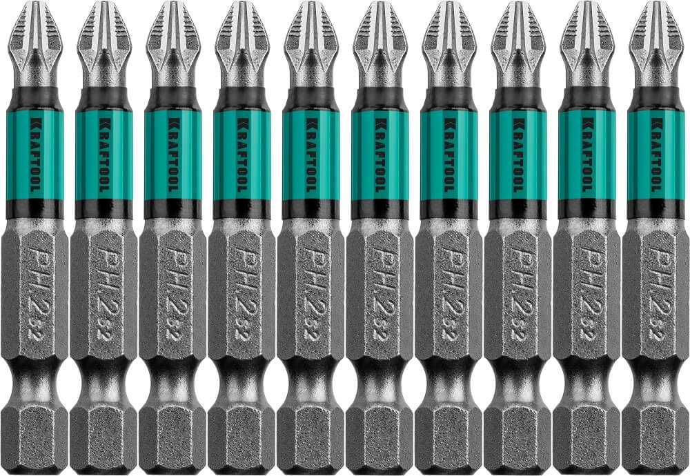 Биты PH 2 х 50 мм (10 шт.) Optimum KRAFTOOL 26122-2-50-10