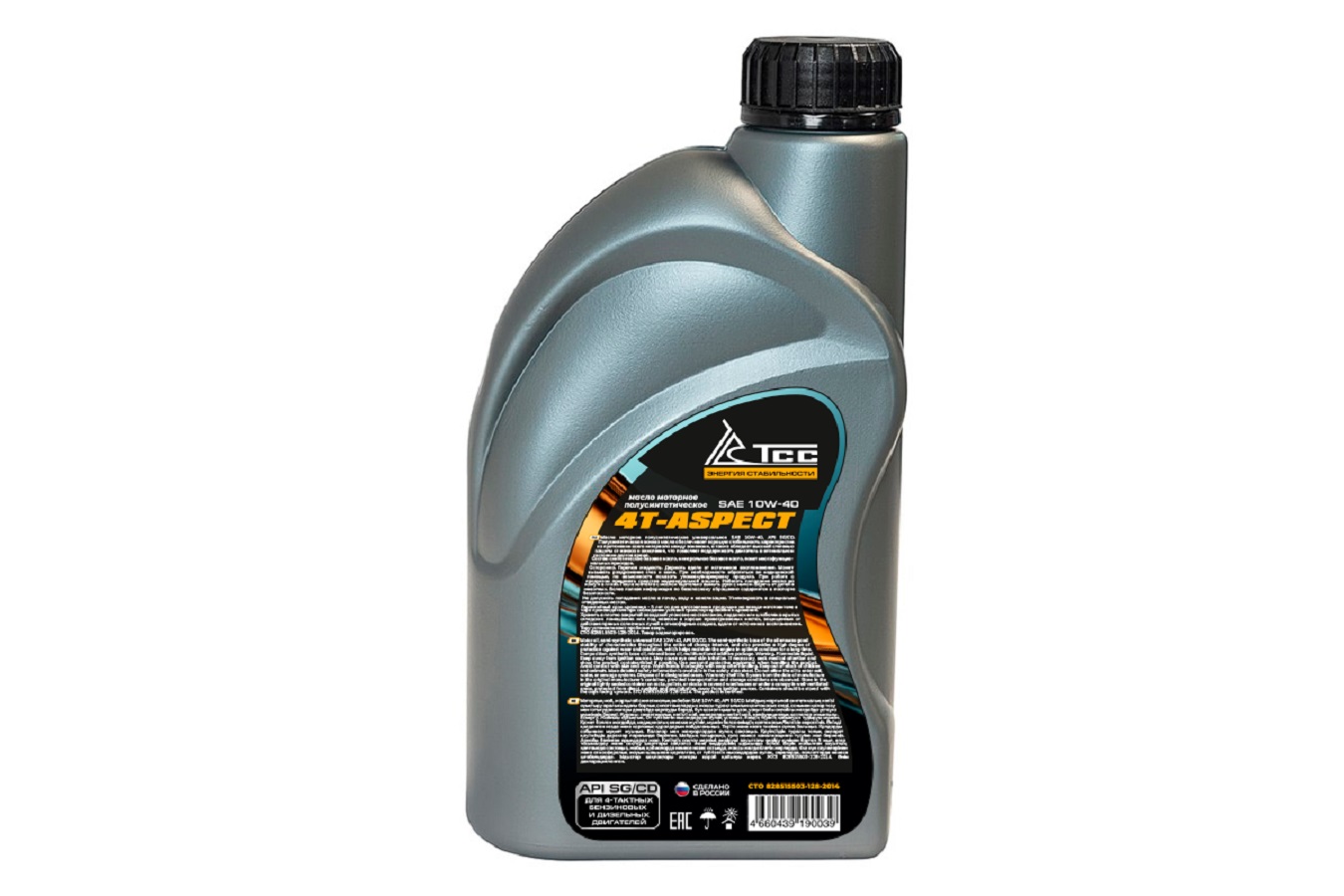 Масло TSS 1 л, полусинтетическое универсальное SAE 10W-40, API SG/CD (4T-ASPECT/Motor oil 1liter can