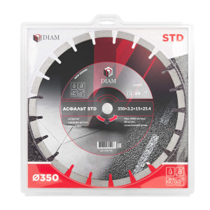 Диск алмазный 350 х 3.2 х 15 х 25.4 мм STD (асфальт) DIAM 000735