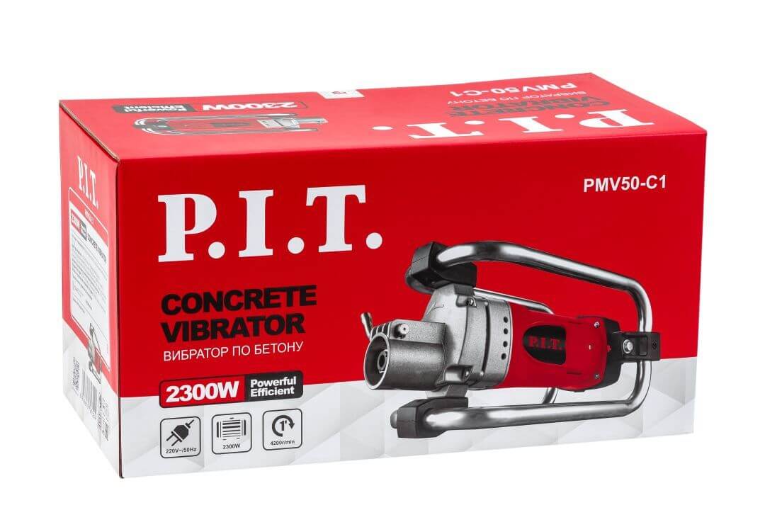Вибратор электрический стационарный для бетона P.I.T. PMV50-C1 (без булавы)