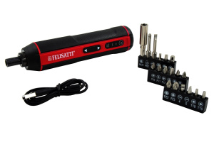 Отвертка аккумуляторная FELISATTI FT1008 (БЛИСТЕР, оснастка 18 шт)