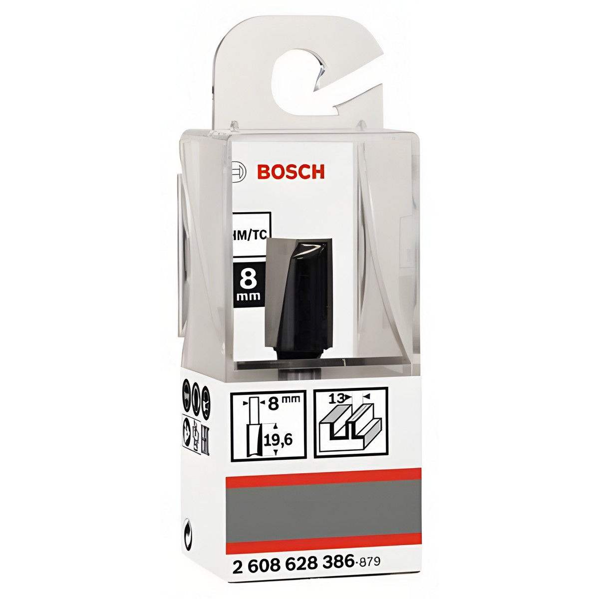 Фреза пазовая (d8/D13/H19.6/L51) HM BOSCH 2608628386