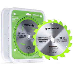 Диск 165 мм 18T (по дереву, для циркулярной пилы 1501607) GREENWORKS 2955807