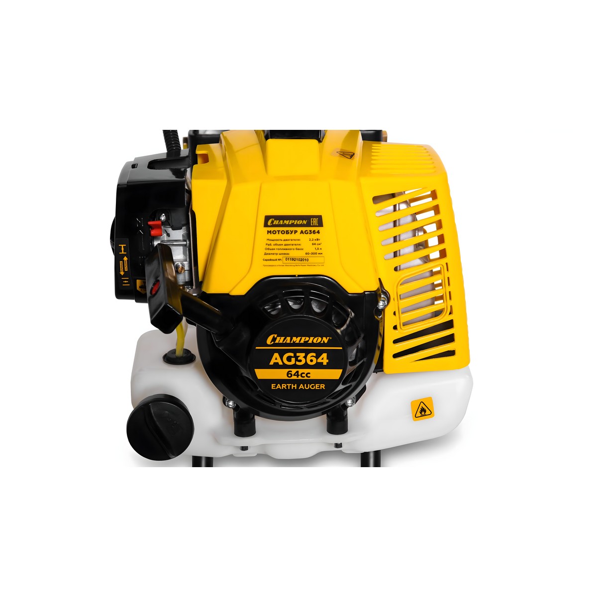 Мотобур CHAMPION AG364 (без шнека)