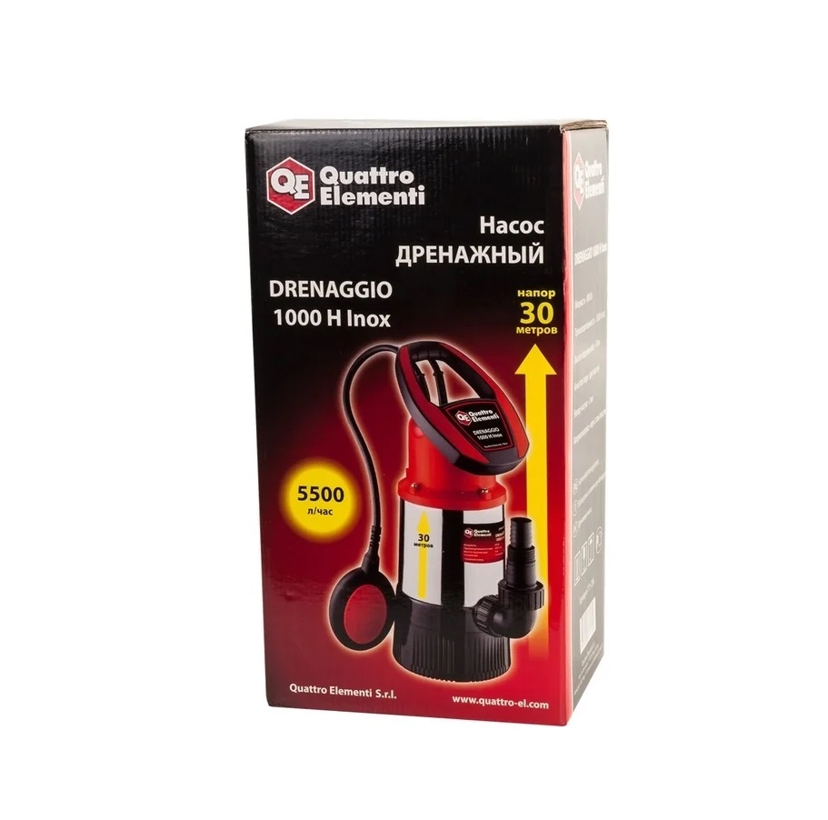 Насос дренажный QUATTRO ELEMENTI Drenaggio 1000 H Inox