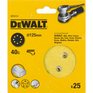 Круг шлифовальный 125 мм P40 (1 шт., дерево, краска) DeWalt DT3111-QZ
