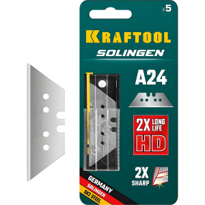 Лезвия трапециевидные А24 (5 шт.) Solingen KRAFTOOL 09625-S5_z02