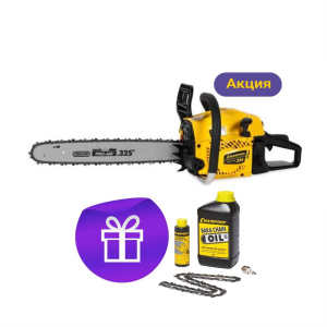Бензопила CHAMPION 254-18"-0,325-1,5-72 (легкий старт) + ПОДАРОК (масло, цепь, свеча, смазка цепи)