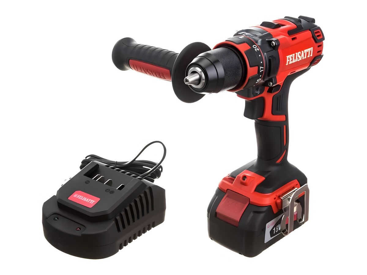 Дрель аккумуляторная FELISATTI ДА-13/18ВК (18В, 75Нм, 1*4а/ч, бесщет.)