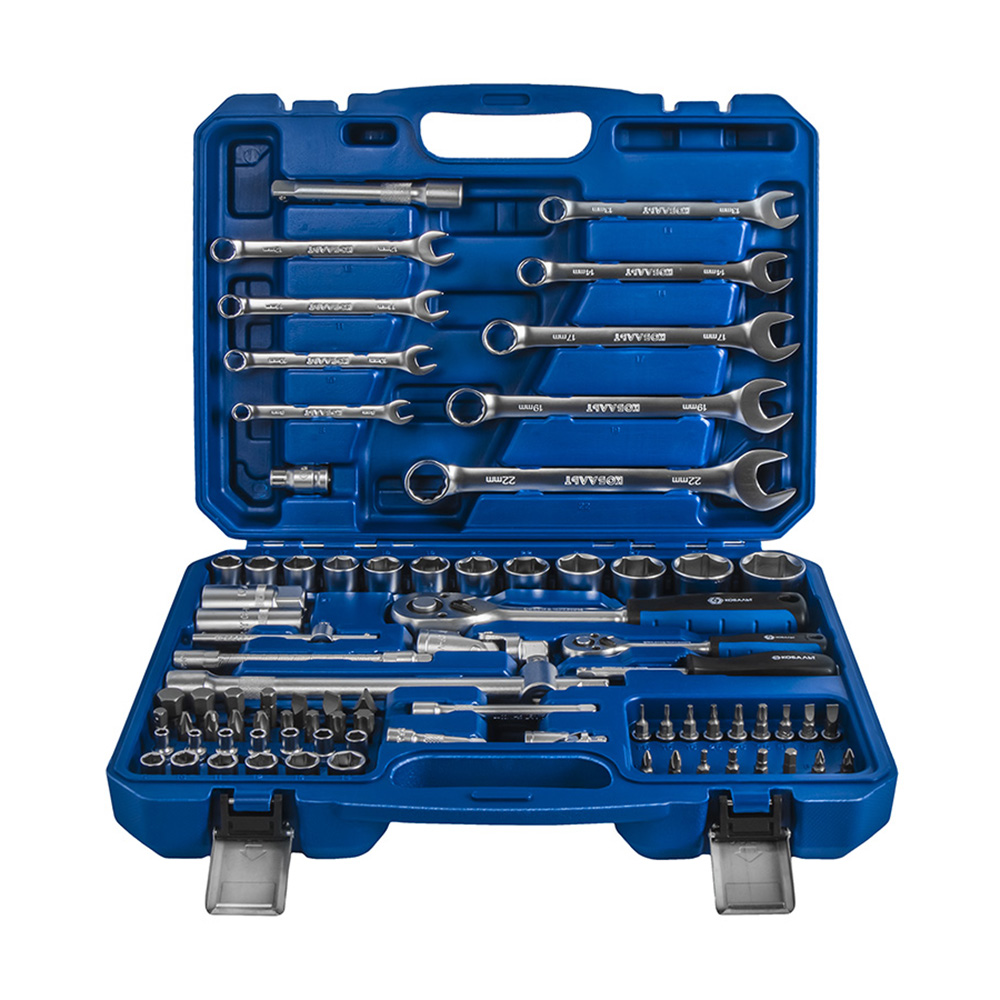 Набор инструмента, универсальный (82 предм., 1/2'', 1/4'', кейс) КОБАЛЬТ 919-630
