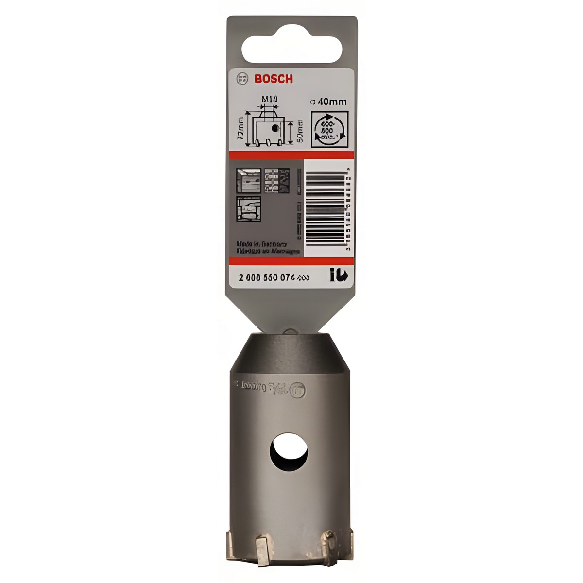 Коронка буровая 40 мм SDS-Plus-9 для 6-гр. переходника BOSCH 2608550074
