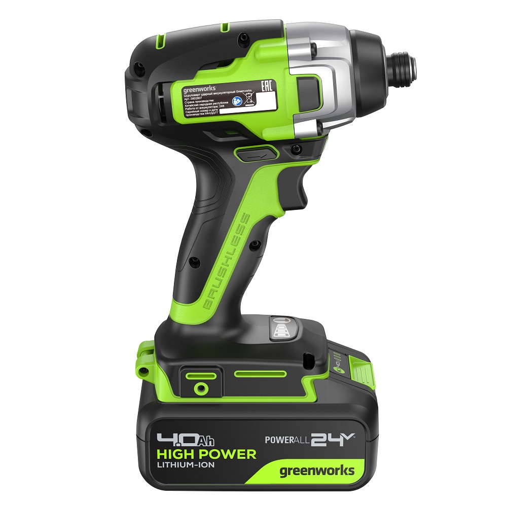 Винтоверт аккумуляторный ударный GREENWORKS GD24ID3K4 3802807CUB