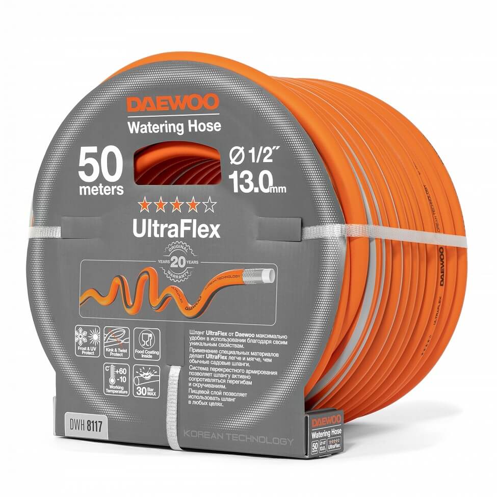 Шланг UltraFlex 50 м, 1/2'' (13 мм) DWH 8117 DAEWOO