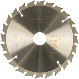 Диск пильный 185 х 30/20 мм 24T (дерево) EDGE by PATRIOT 810010018